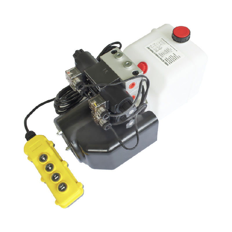 DC 12V 1.6Kw Double Acting Hydraulic Power Unit With Remote Control For Sanitation Vehicle Agricultural Vehicle